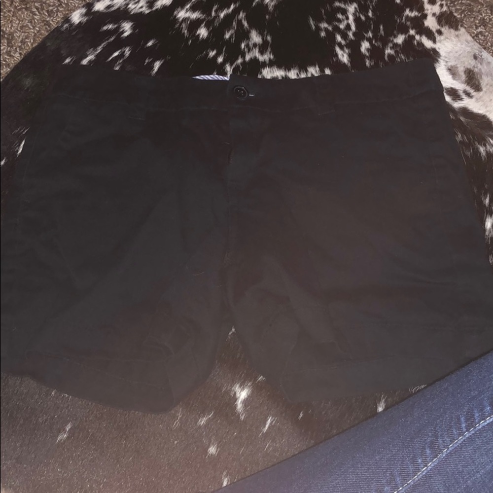 black shorts